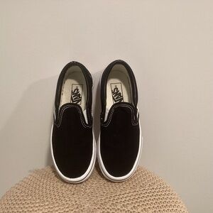 Vans Kids Black Slip-On Sneakers Size 12.5